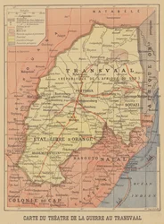 Map of the theatre of the Boer War